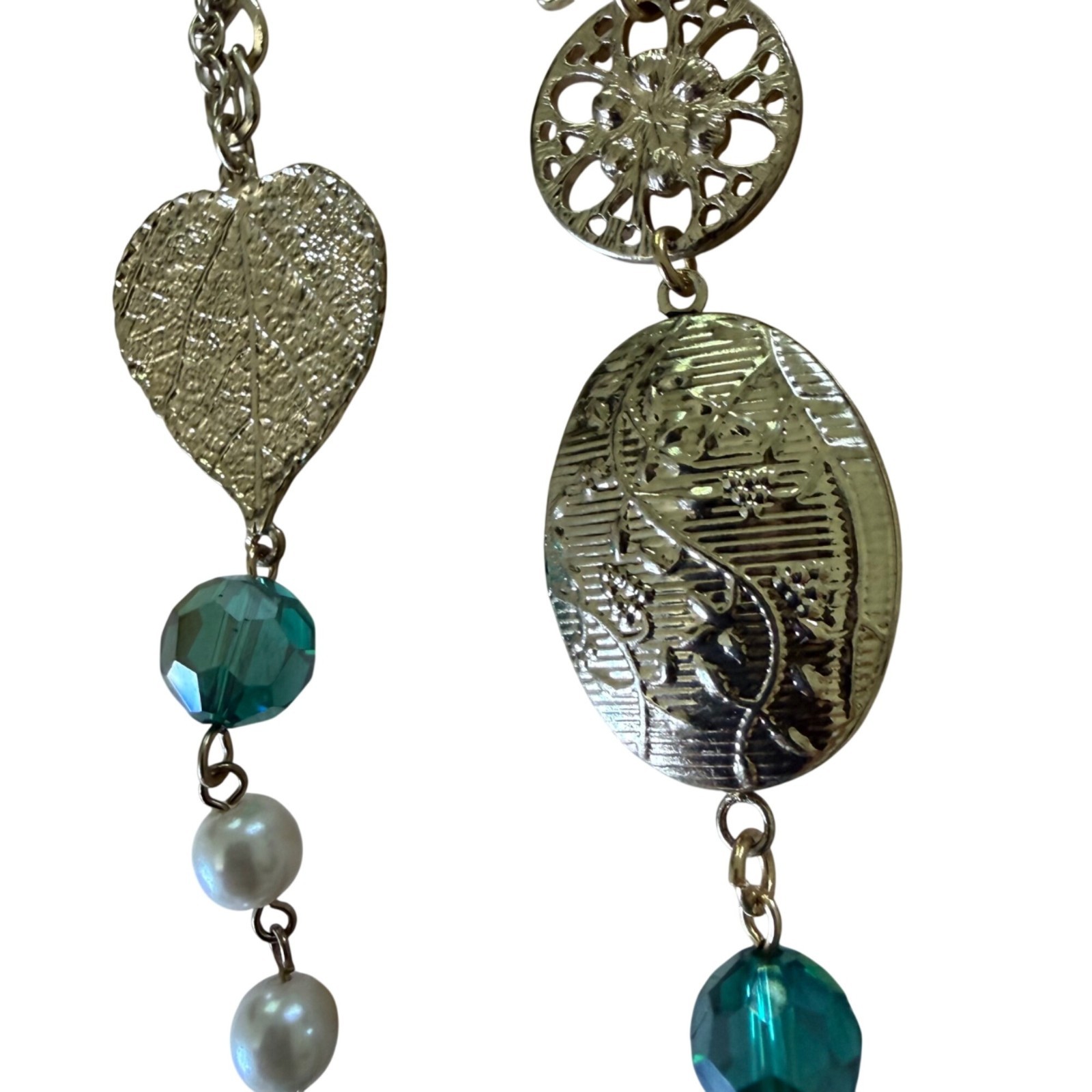 Vintagenspired Charm & Pearl Statement Necklaces Gold-Tone Chains