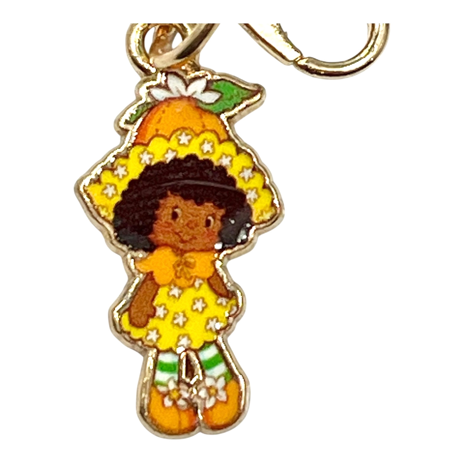 Strawberry Shortcake Orange Blossom Clip On Charm Zipper Pull Bag Acrylic Gold