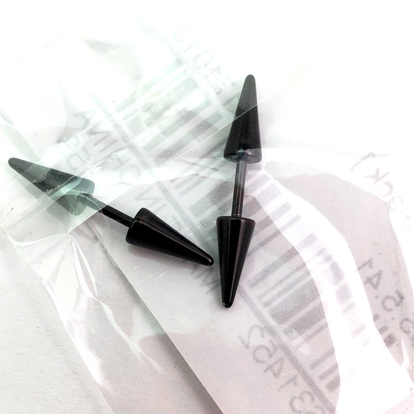 Unbranded Adult Fashion Costume Jewelry Dark Gray Black Edgy Spike Stud Earrings