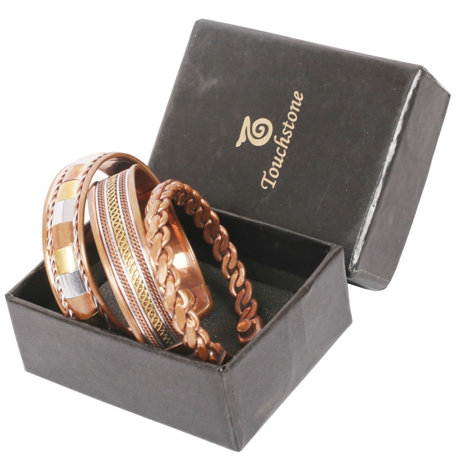 Adjustable Copper Magnetic Bracelet Set | Handmade Rope Braided Bangles | Gift f