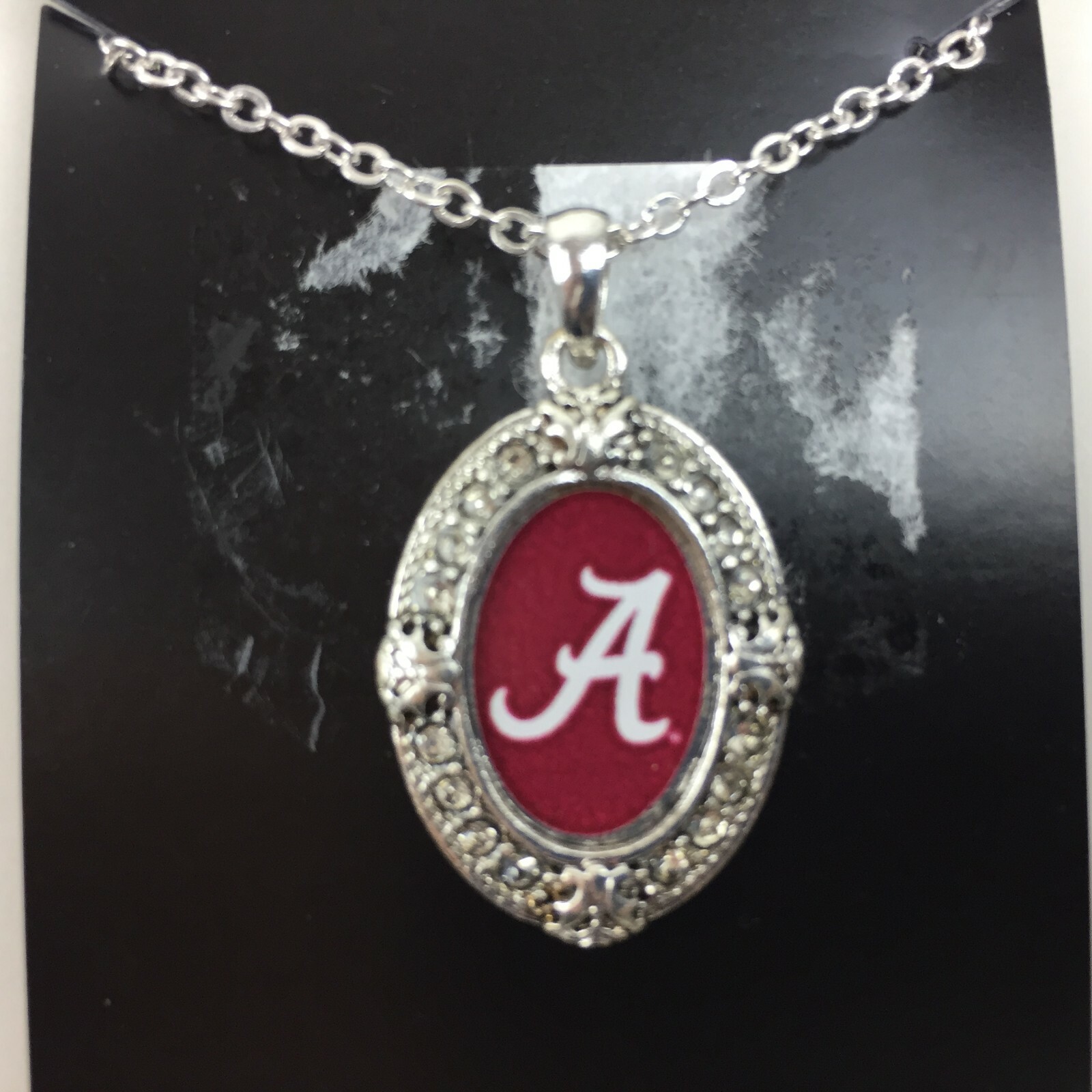 Alabama Crimson Tide Oval Shape Necklace FTH Enterprises Costume Jewelry