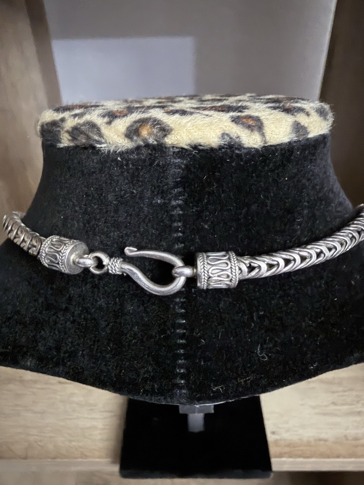 Sterling Silver Wheat Chain 17” Necklace Hook Clasp