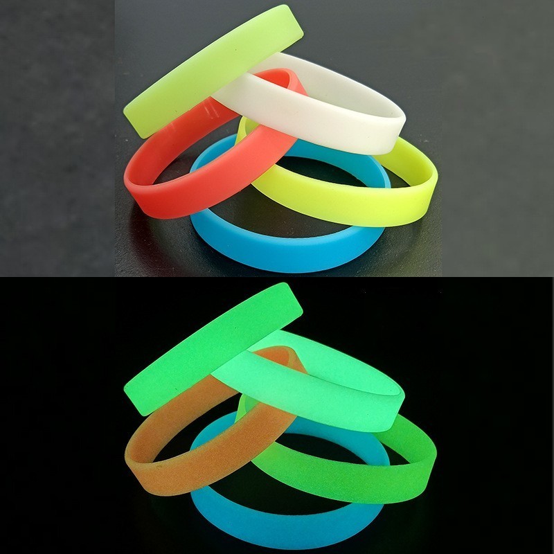 Luminous Silicone Sport Wristband Glow-in-the-Dark Rubber Bracelet Band