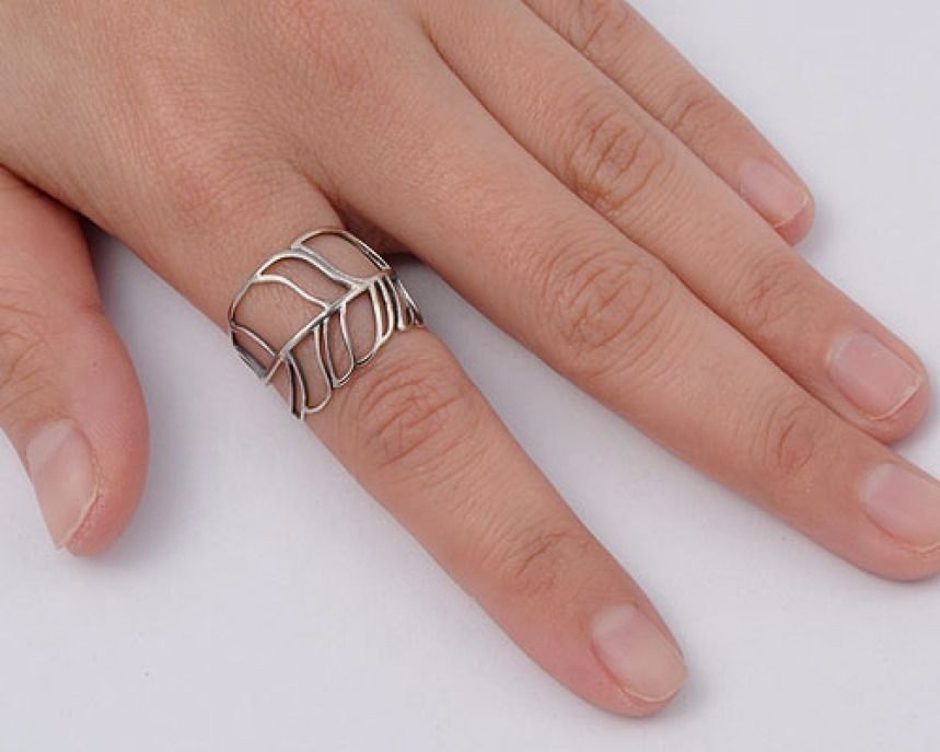 USA Seller Feather Ring Sterling Silver 925 Best Price Plain Jewelry Selectable
