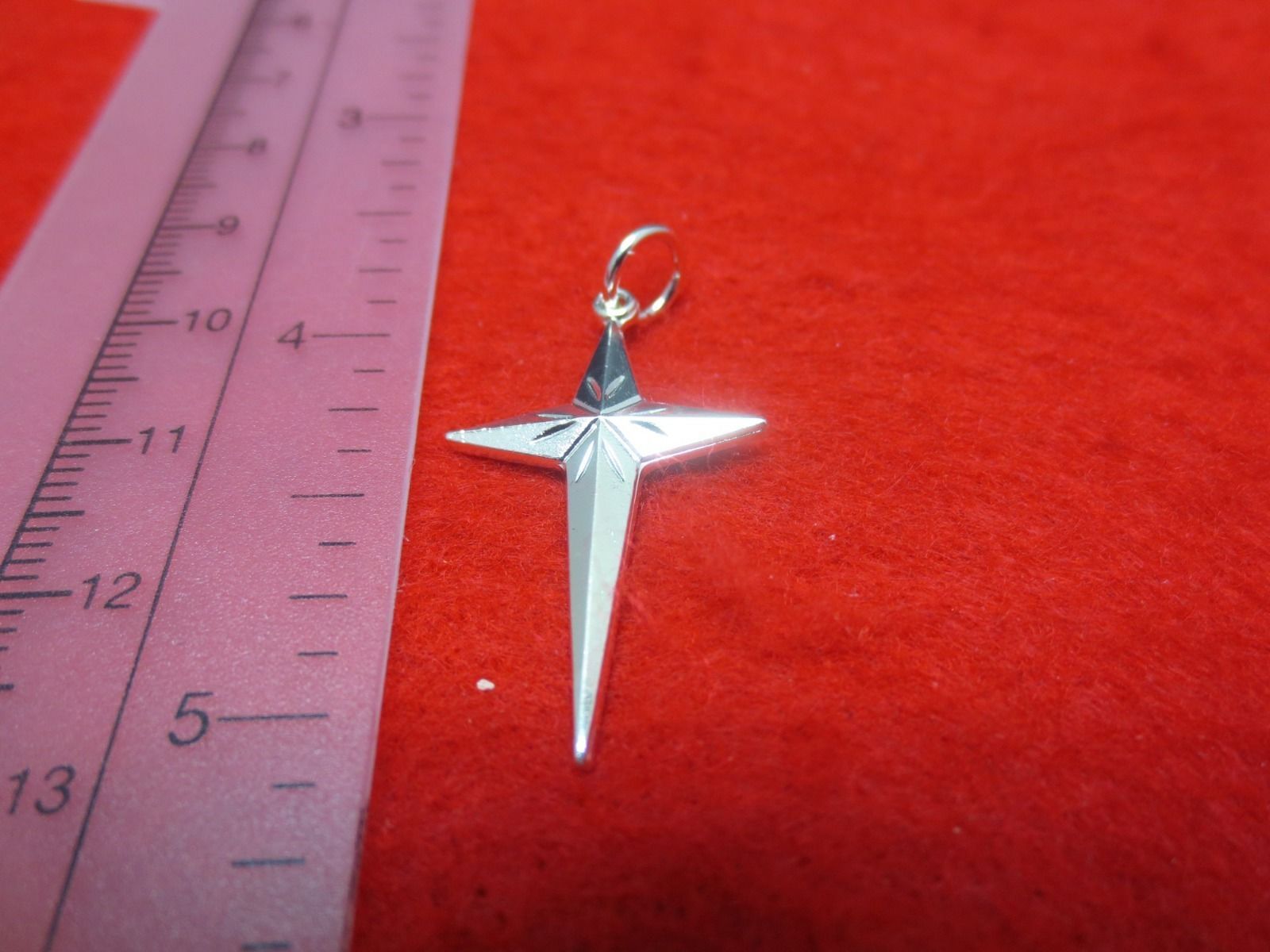 STERLING SILVER PLATED MODERN CROSS RELIGIOUS CHARM PENDANT – SA73
