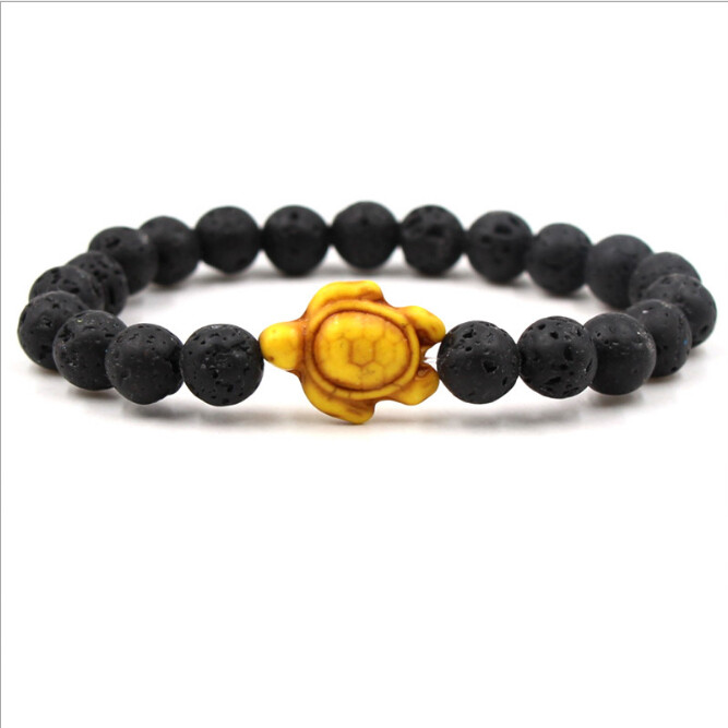 Ocean Sea Turtle Bracelets Healing Diffuser Beach Beaded Jewelry For Men Women