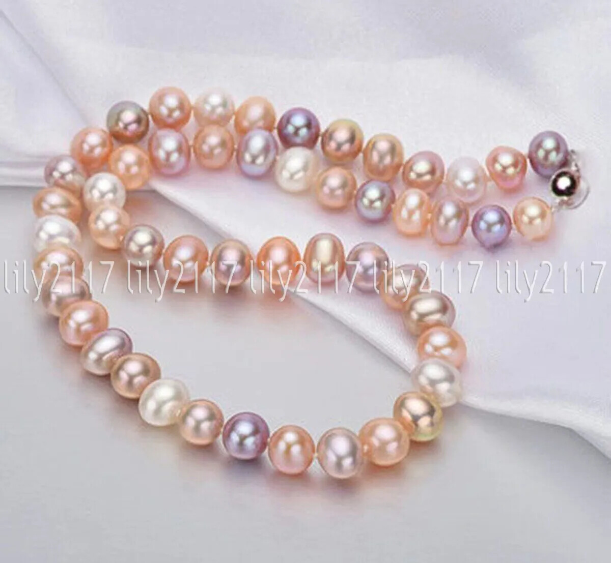 Genuine Natural 7-8mm Multicolor Freshwater Cultured Pearl Necklace 14-48”