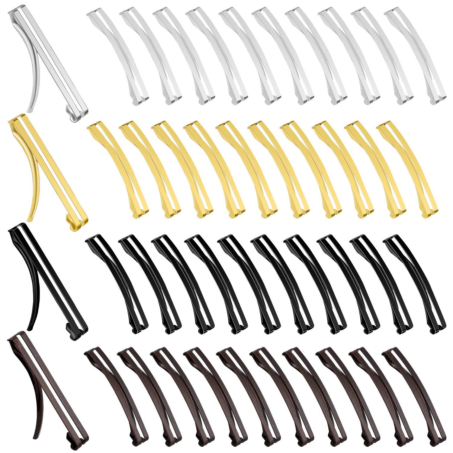48 Pieces No Slip Metal Hair Clips Hairpin Open Center Metal Barrettes 2.36 x…