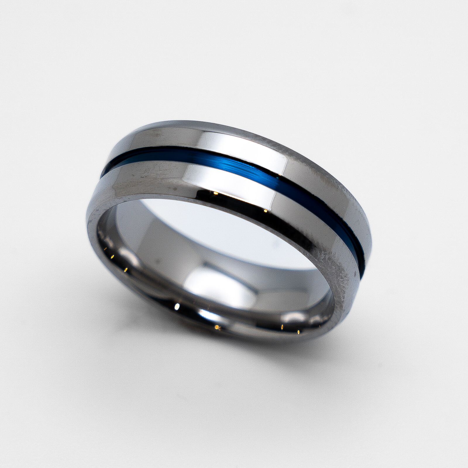Men’s Stainless Steel Police Blue Line Ring/ Wedding Band Jewelry 109
