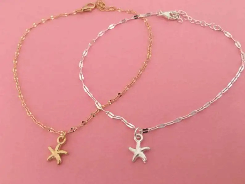 Boho Starfish Women Anklet Foot Chain Jewelry Ankle Bracelet Femme Cheville Bijo