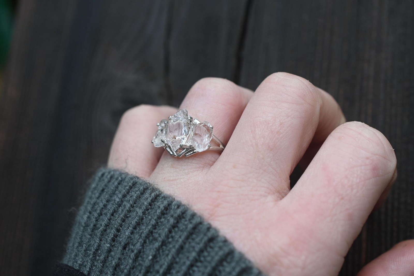 Engagement ring Lake county diamond sterling silver size 3 4 5 6 7 8 9 10 11 12