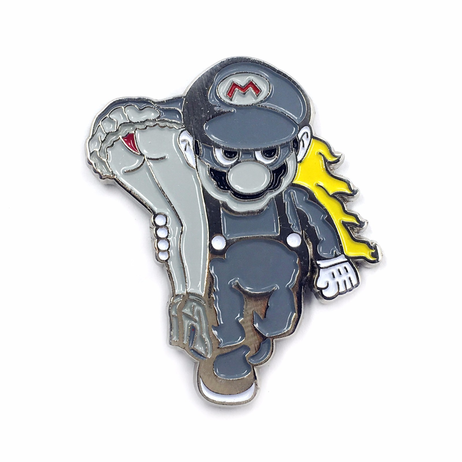 Mario and Peach Video Game Nerd Heady Enamel Festival Hat and Lapel Pin Badge
