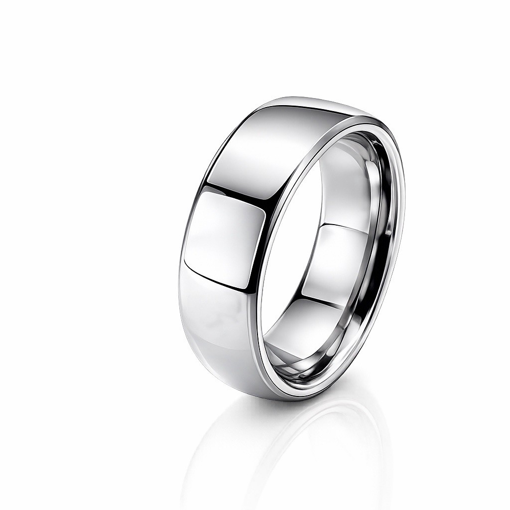 Mirror Finish Aluminum Unisex Band Ring Size 9 Hypoallergenic
