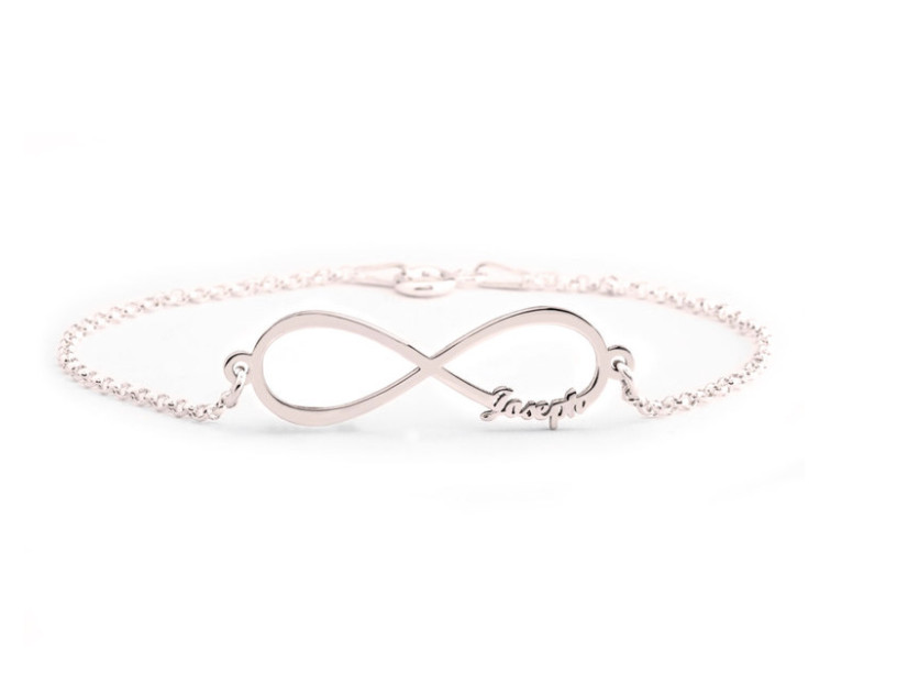ROSE GOLD PLATING PERSONALIZED INFINITY NAME BRACELET