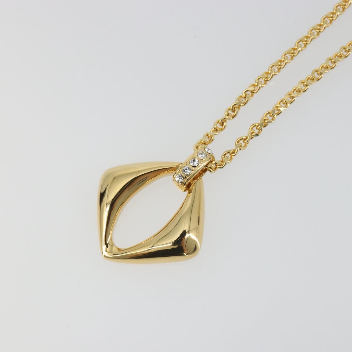 SAINT LAURENT Necklace Metal Gold Tone Auth bs35794