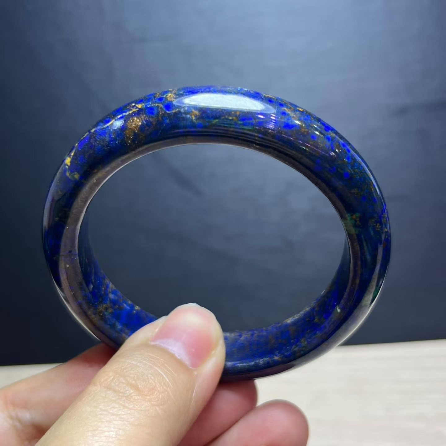55mm Beauty Glittering Color Azurite & Malachite Crystal Bangle