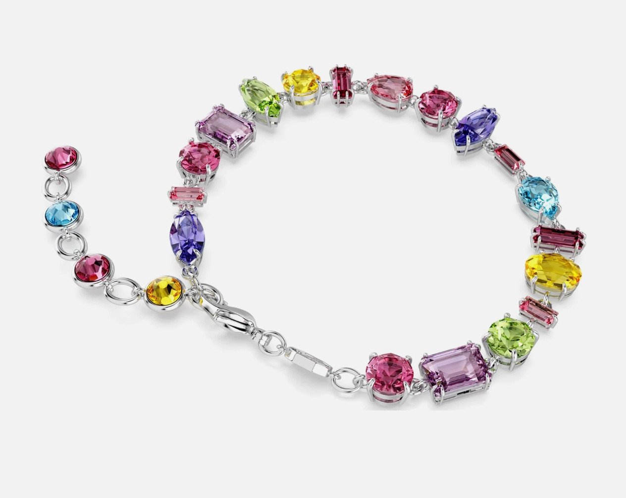 Swarovski Gema Bracelet Mixed Cuts Multicolored Rhodium Plated 5656427 NEW