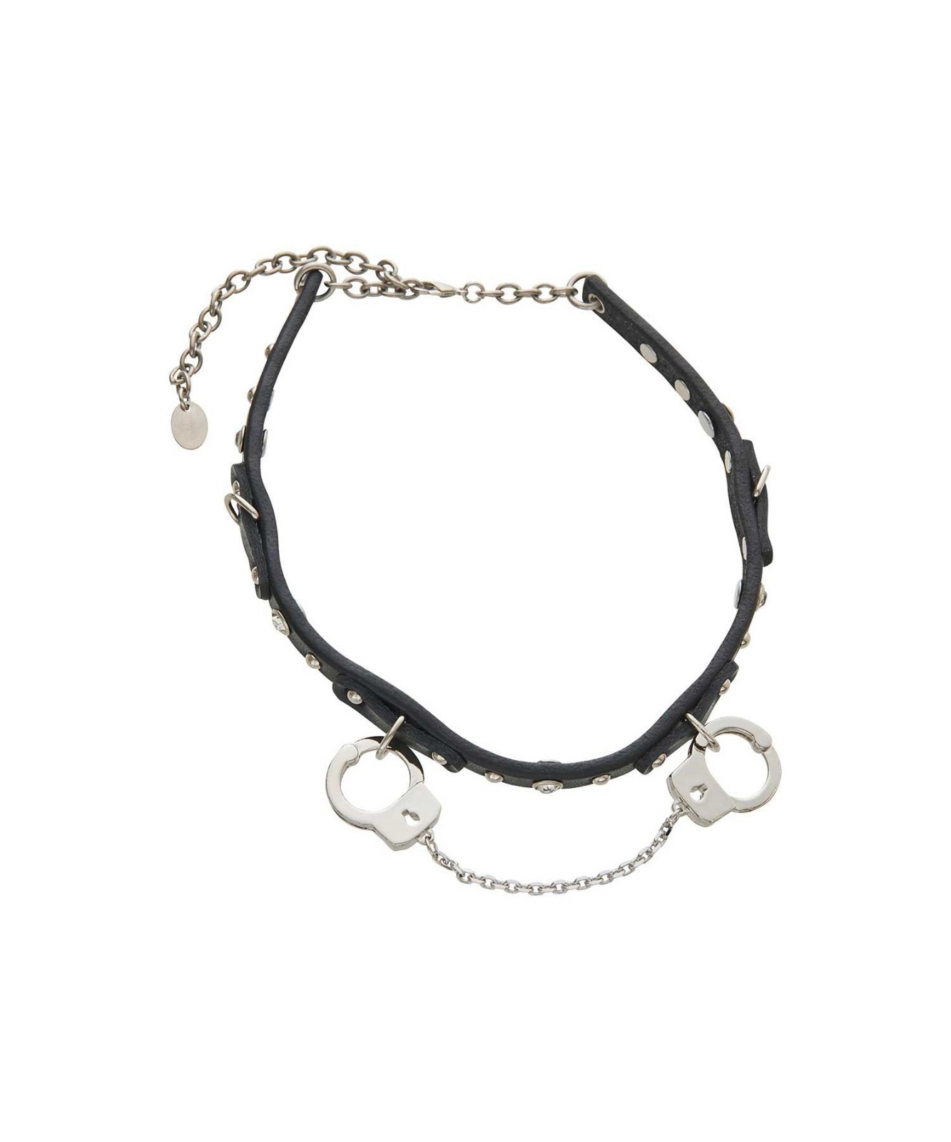 HYSTERIC GLAMOUR WOMEN HANDCUFFS Leather Choker Black Japan Authentic Japan
