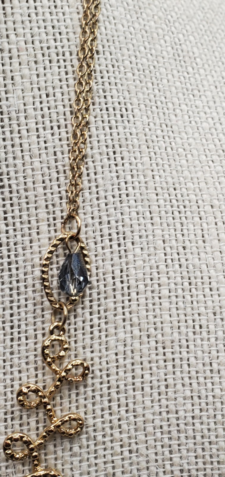Inrecate Handmade Crystal/Glass and Bead Gold Tone Necklaces 19″- 21″ te02