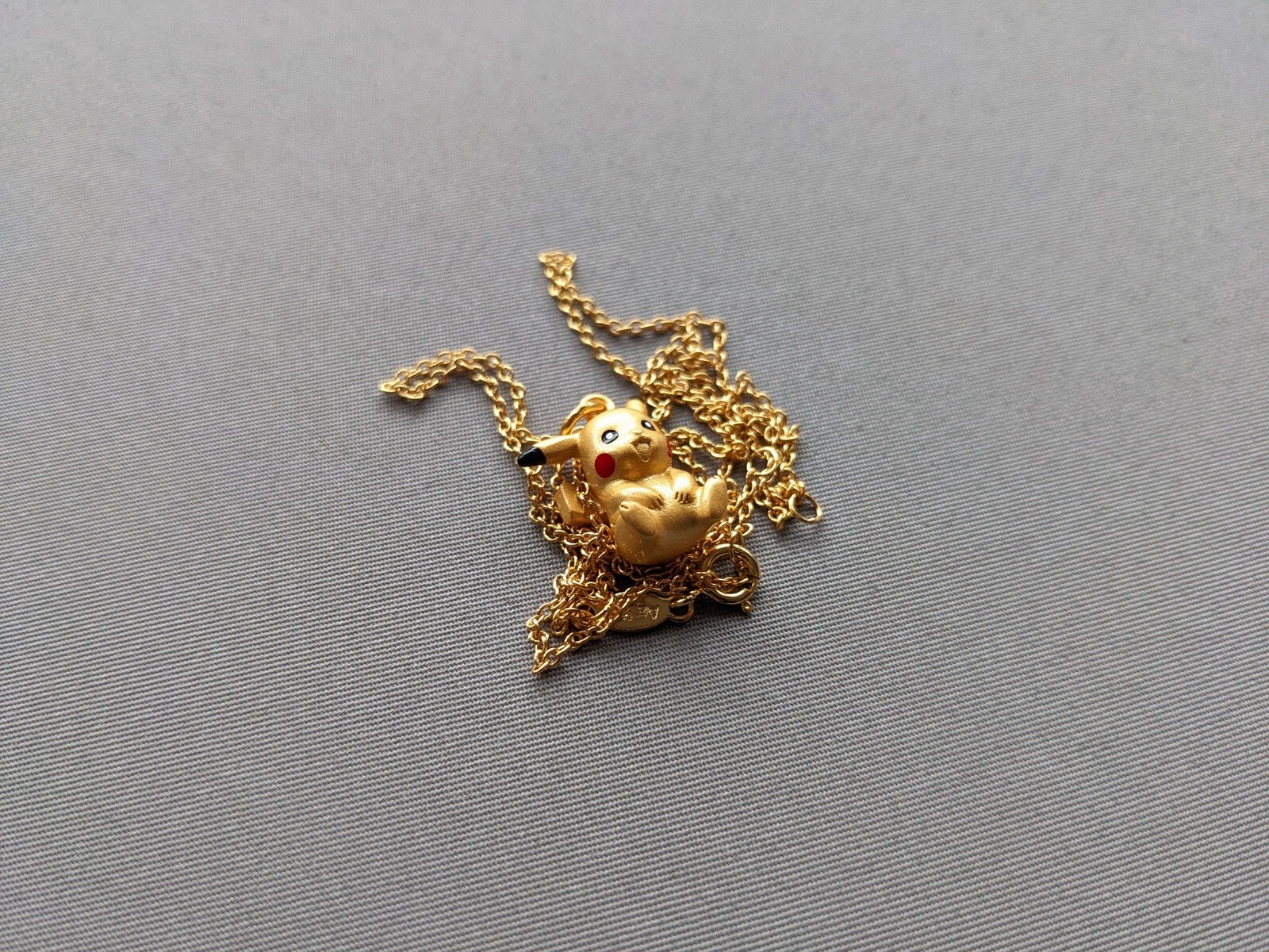 Pokemon Pikachu Necklace 925 Silver Gold Plated (45cm/18″) 💞 5 for Free UK P&P