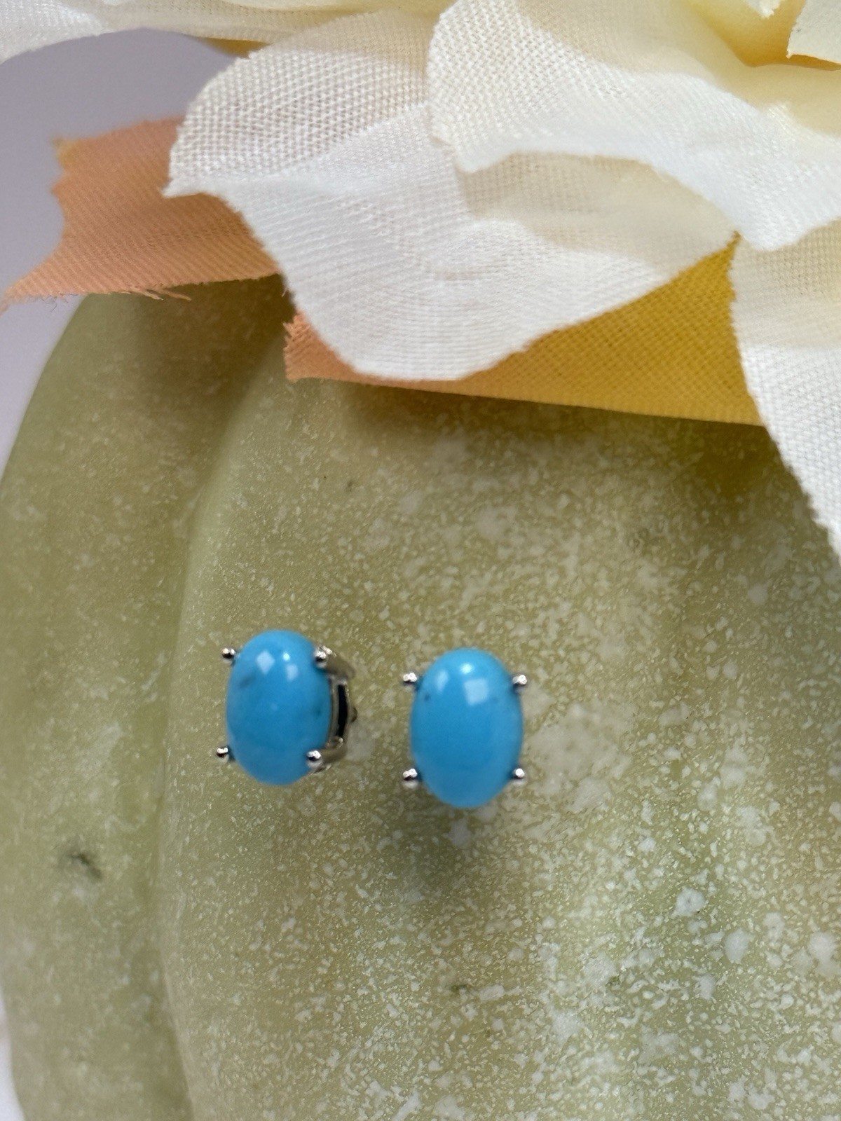 Amazonite Stud Earrings 7.1/5.7MM
