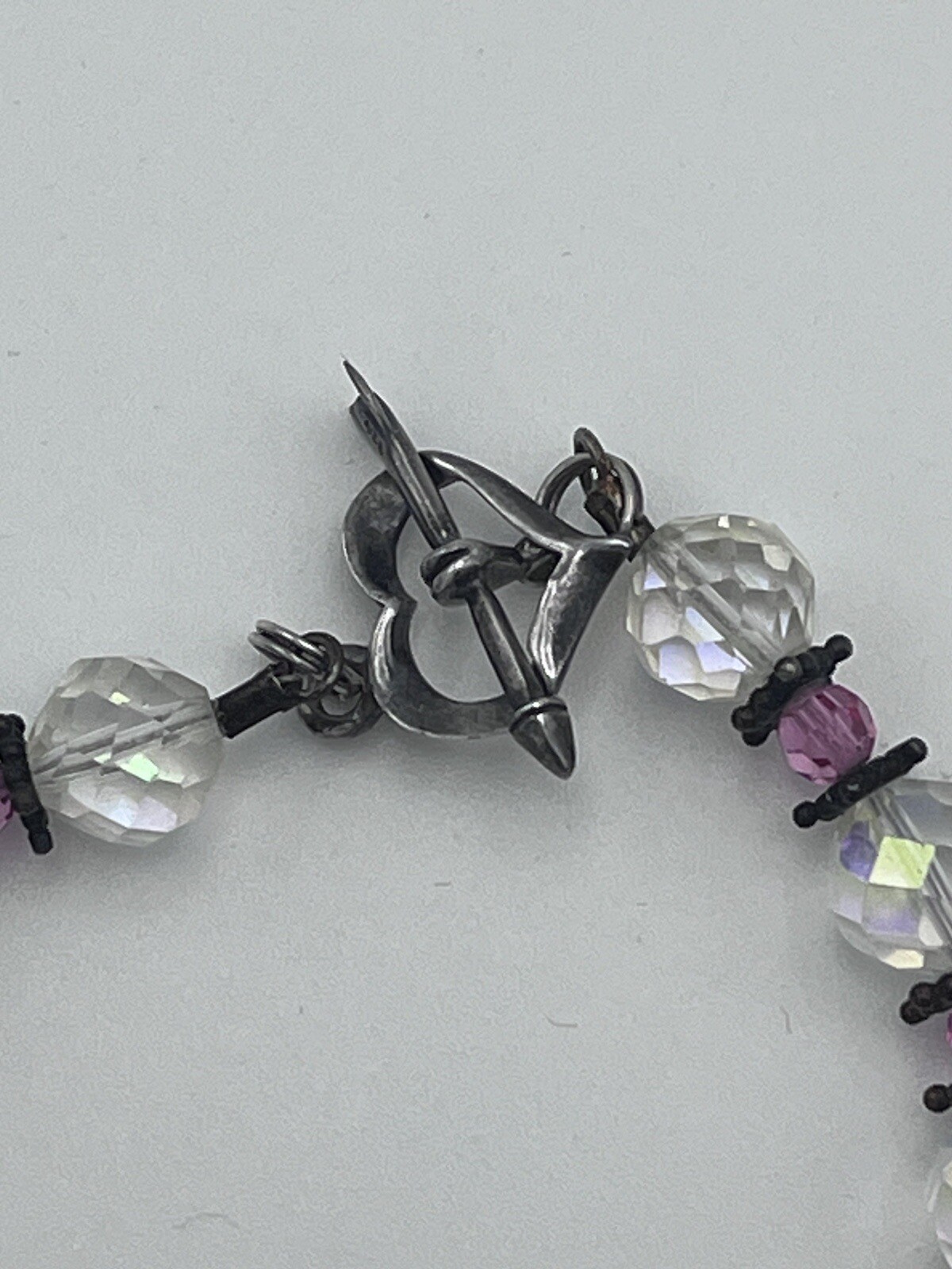 Handcrafted Glass Crystal Bracelets W/ Sterling 925 Dangle Charm Heels Penguin