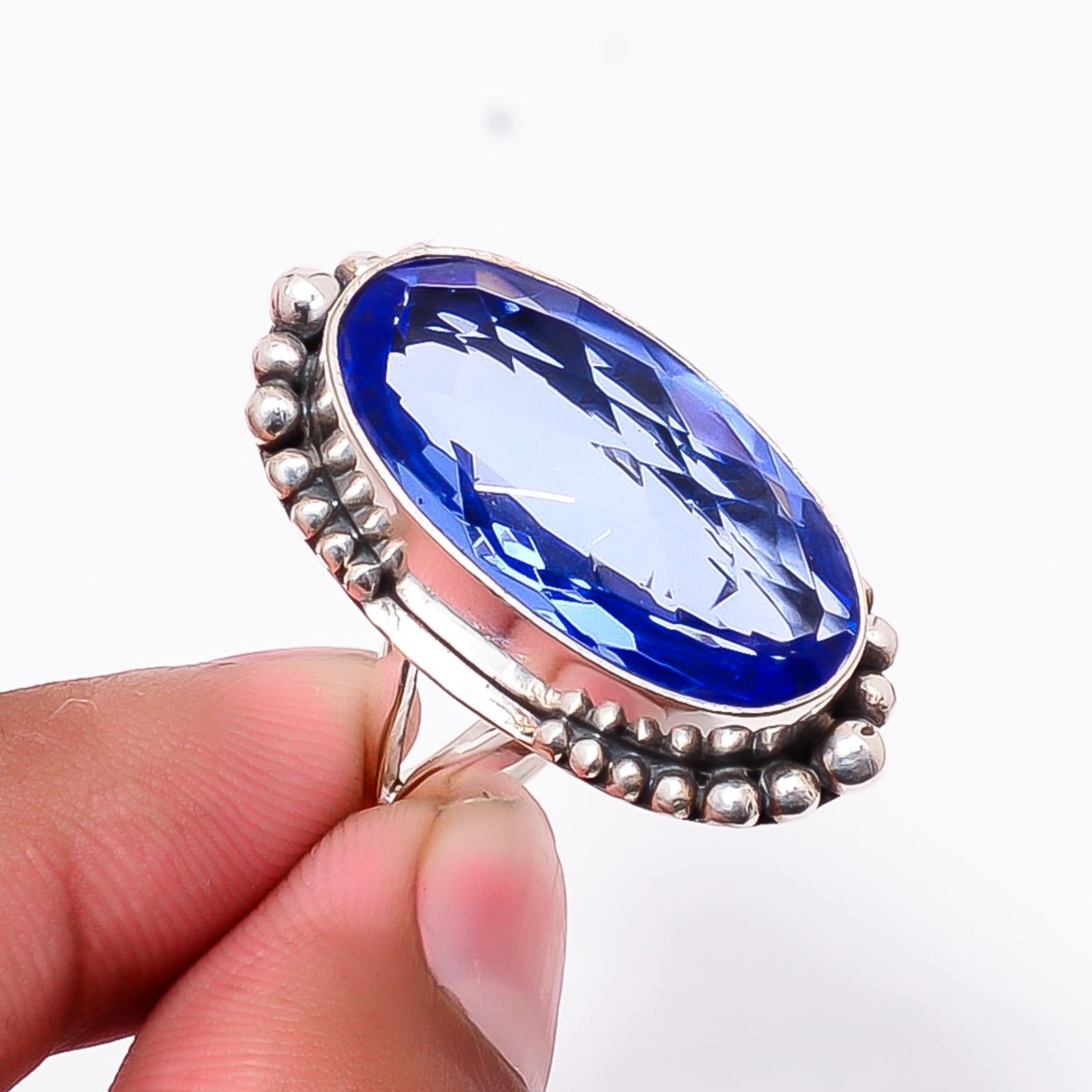 Tanzanite Gemstone 925 Sterling Silver Ring S.7 R124833