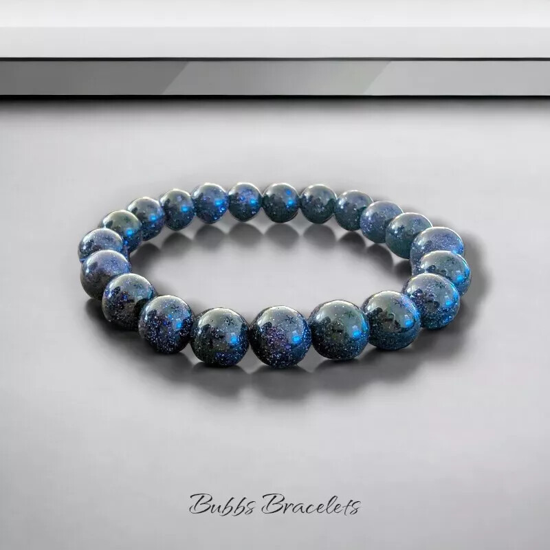 Blue Sandstone Bracelet Natural Stones Healing Bracelet Unisex