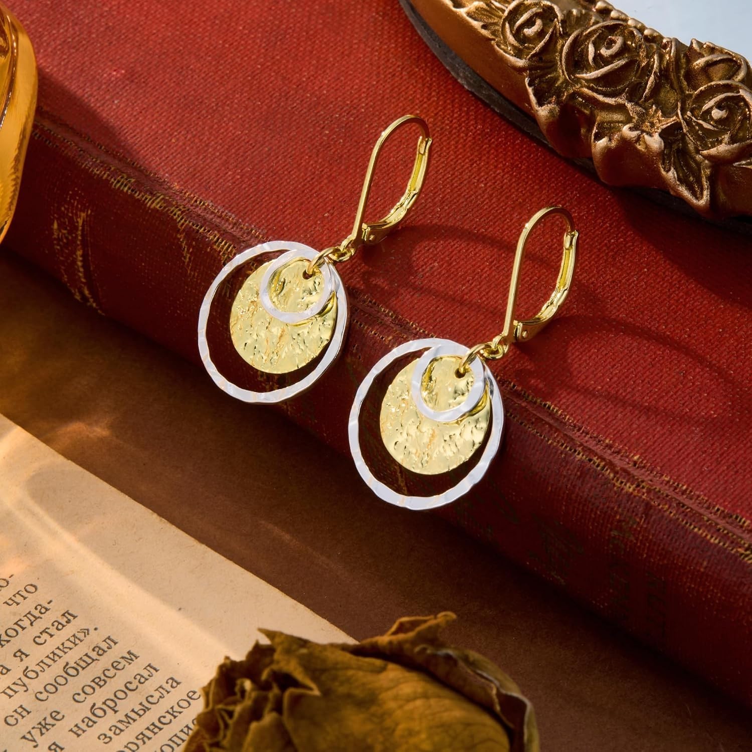 Chic Gold & Silver Circle Earrings for Women – Hypoallergenic and Gift-Ready