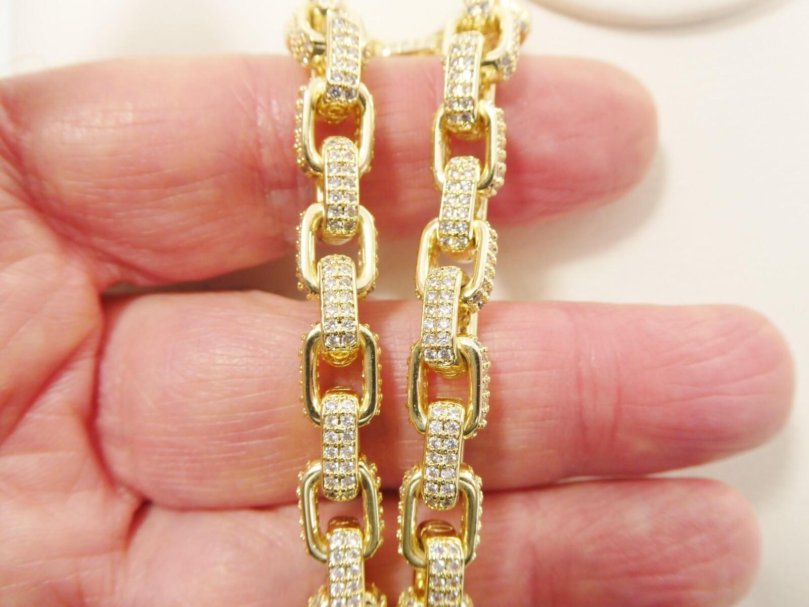 14K GOLD FILLED FULL MICRO FAVE SETTING BARREL NECKLACE