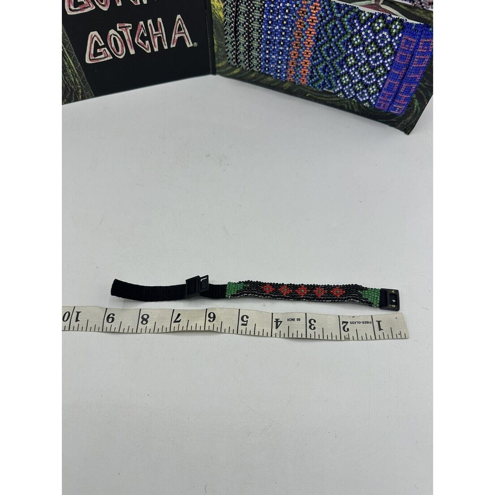Vintage Gotcha Bracelet Adult Unisex Surf Skate Braided Wrap Multi 80s 90s