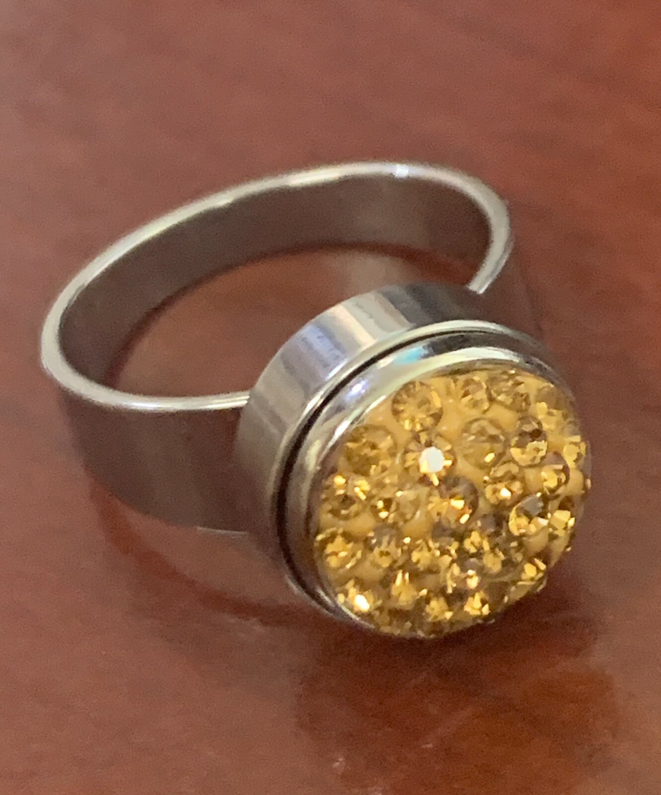 Mini Snap Jewelry Beige Champagne Rhinestone Stud fits 12mm Petite Ginger Charm