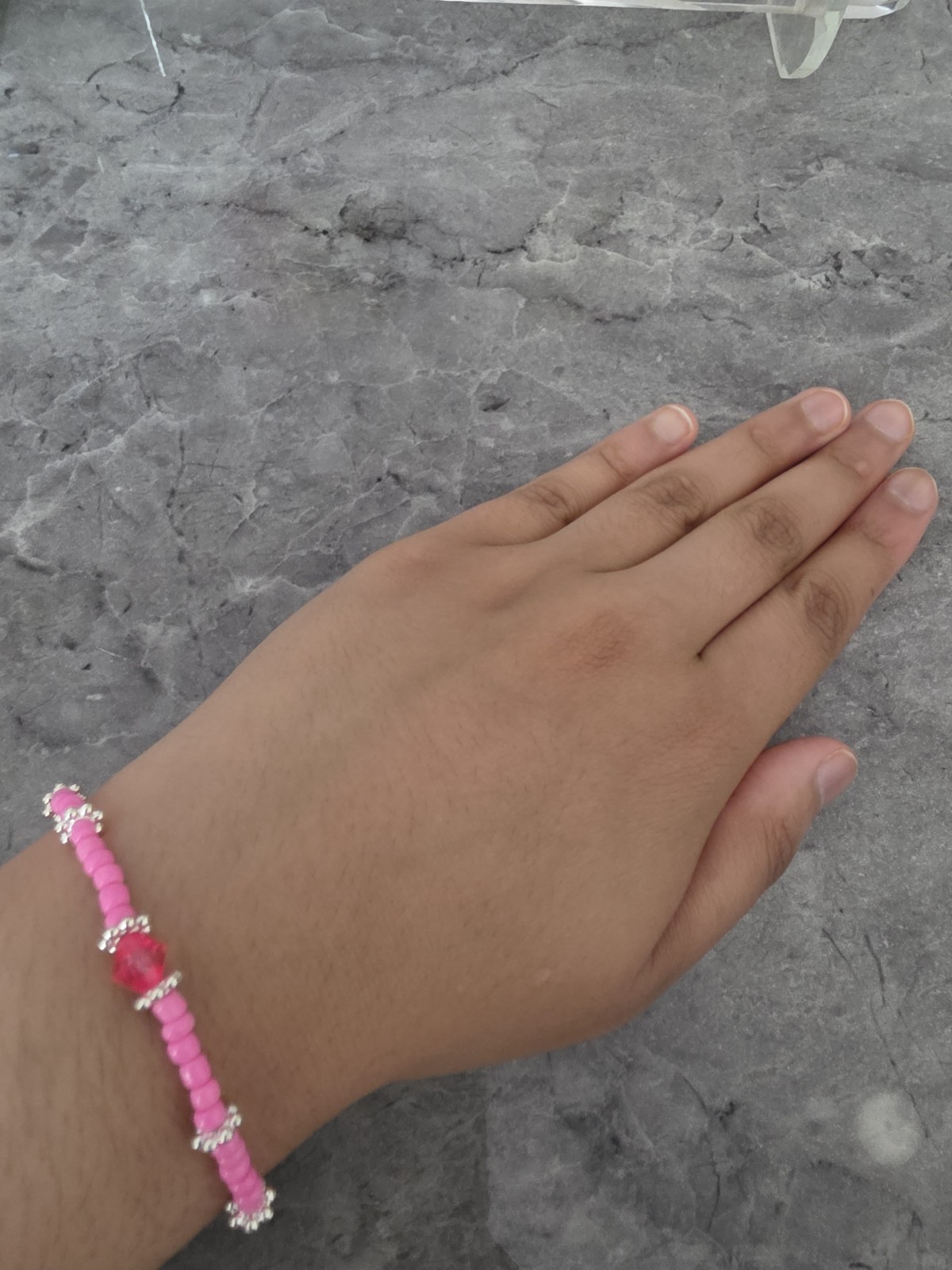 Handmade|Seed Beaded Bracelet | Stretch |Pink | Uk based