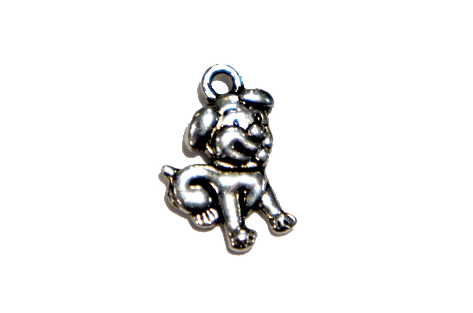 Puppy Dog Charm for Necklace Ankle Bracelet Zipper Pull Jewelry Making Hobby