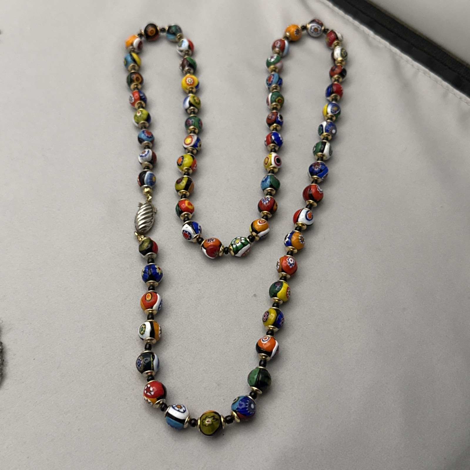 Murano Glass Beads Necklace 33.5″ (AB106)