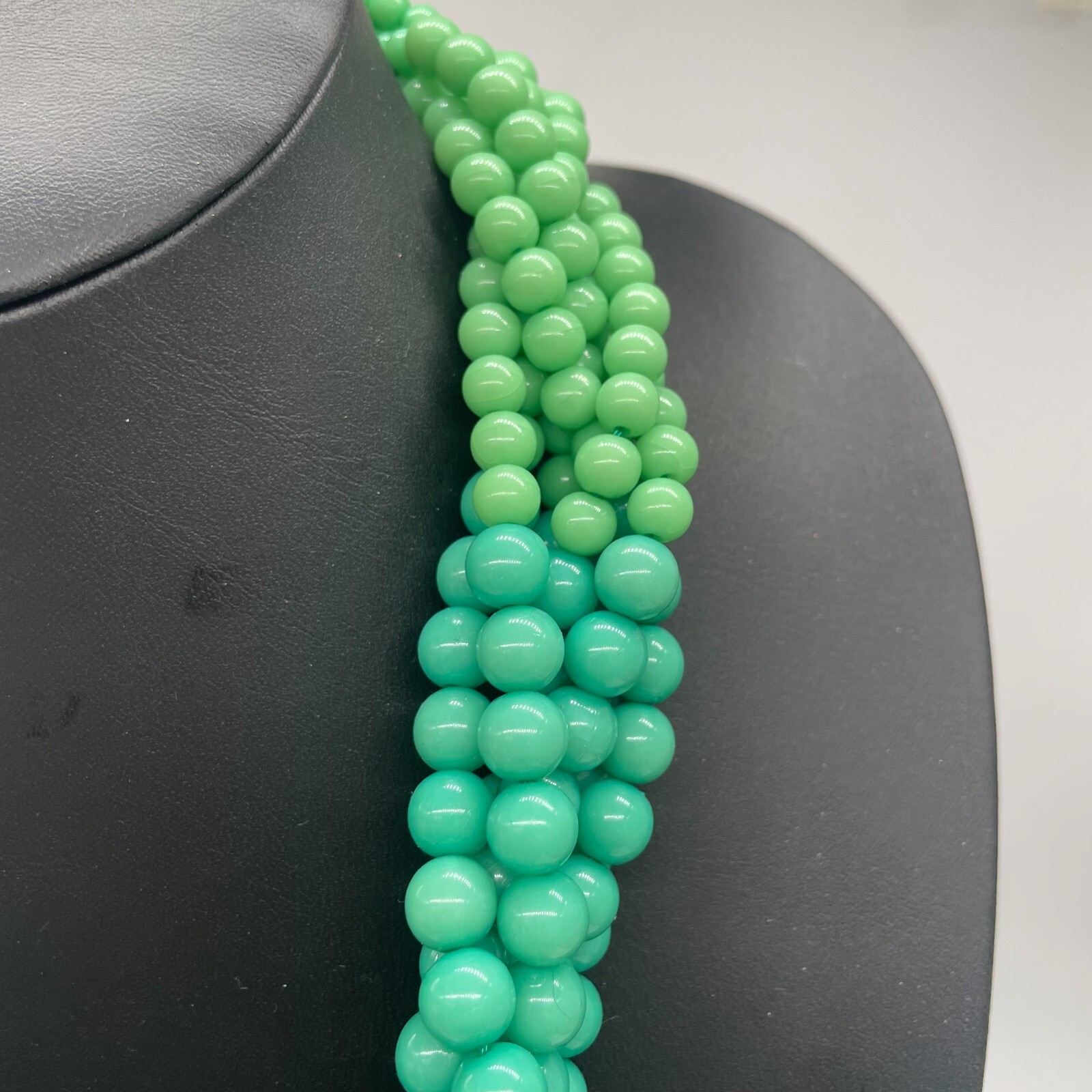 Multistrand Layered Beaded Statement Necklace Multicolor 26 Inches