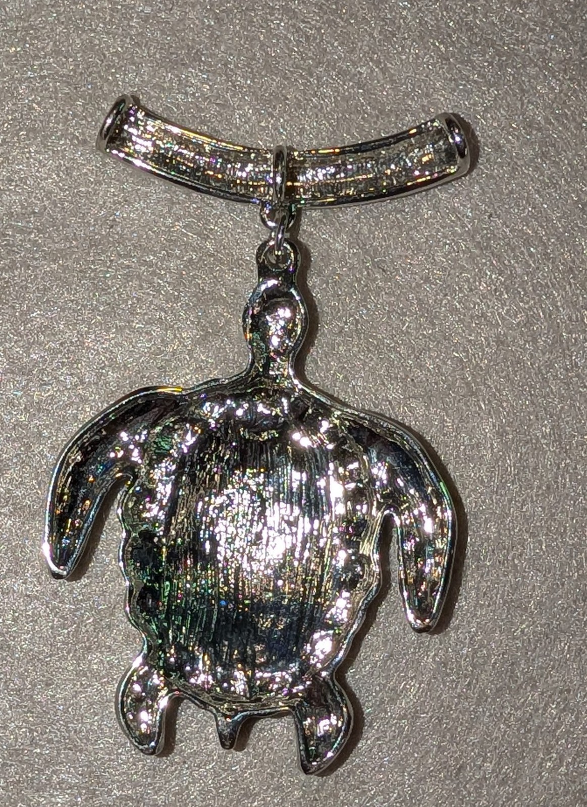 Silver Tone Metal Sea Turtle Charm Pendant Sea Life Animals & Insects No Stone