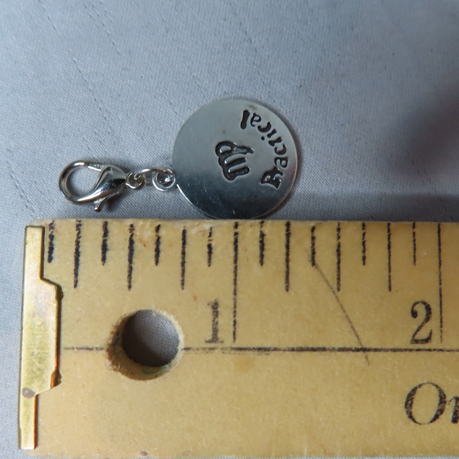 VIRGO Zodiac Sign Charm Zipper Pull Keychain Add On Clip Silver Tone Horoscope