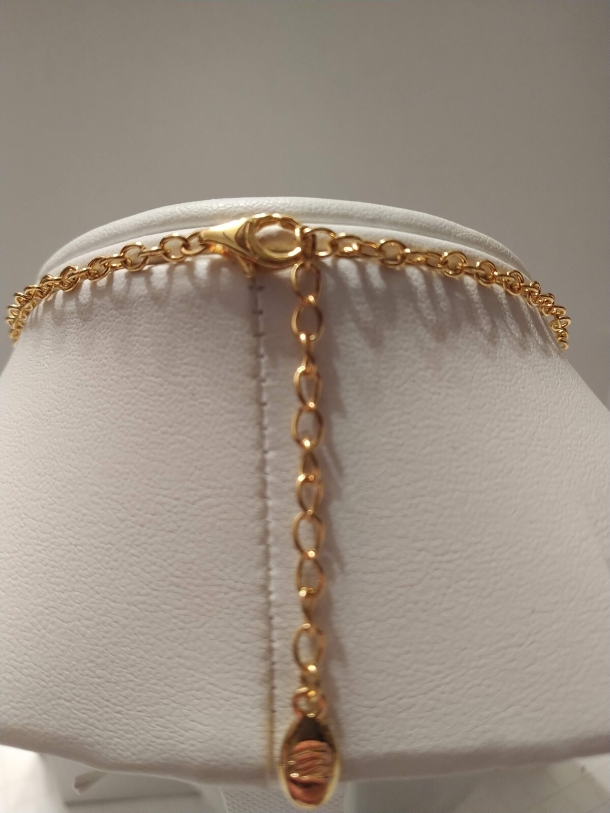 Dazzling Gold over Bronze Round Crystal Ball Y-Drop Necklace 18″ chain