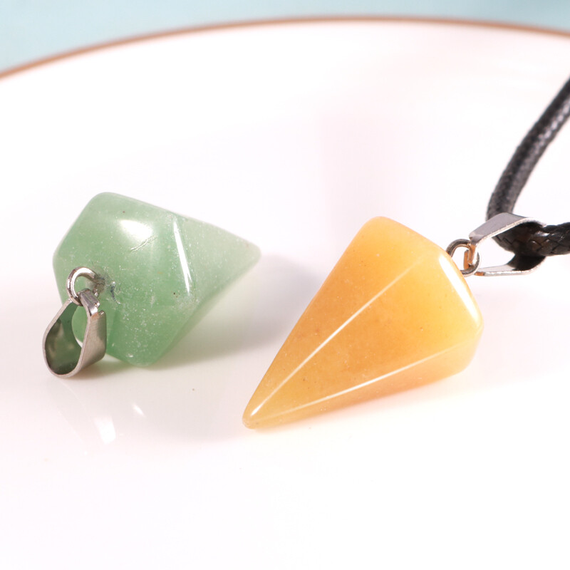 Natural Quartz Hexagonal Stone Pendant Healing Reiki Crystal Pendants 15pcs