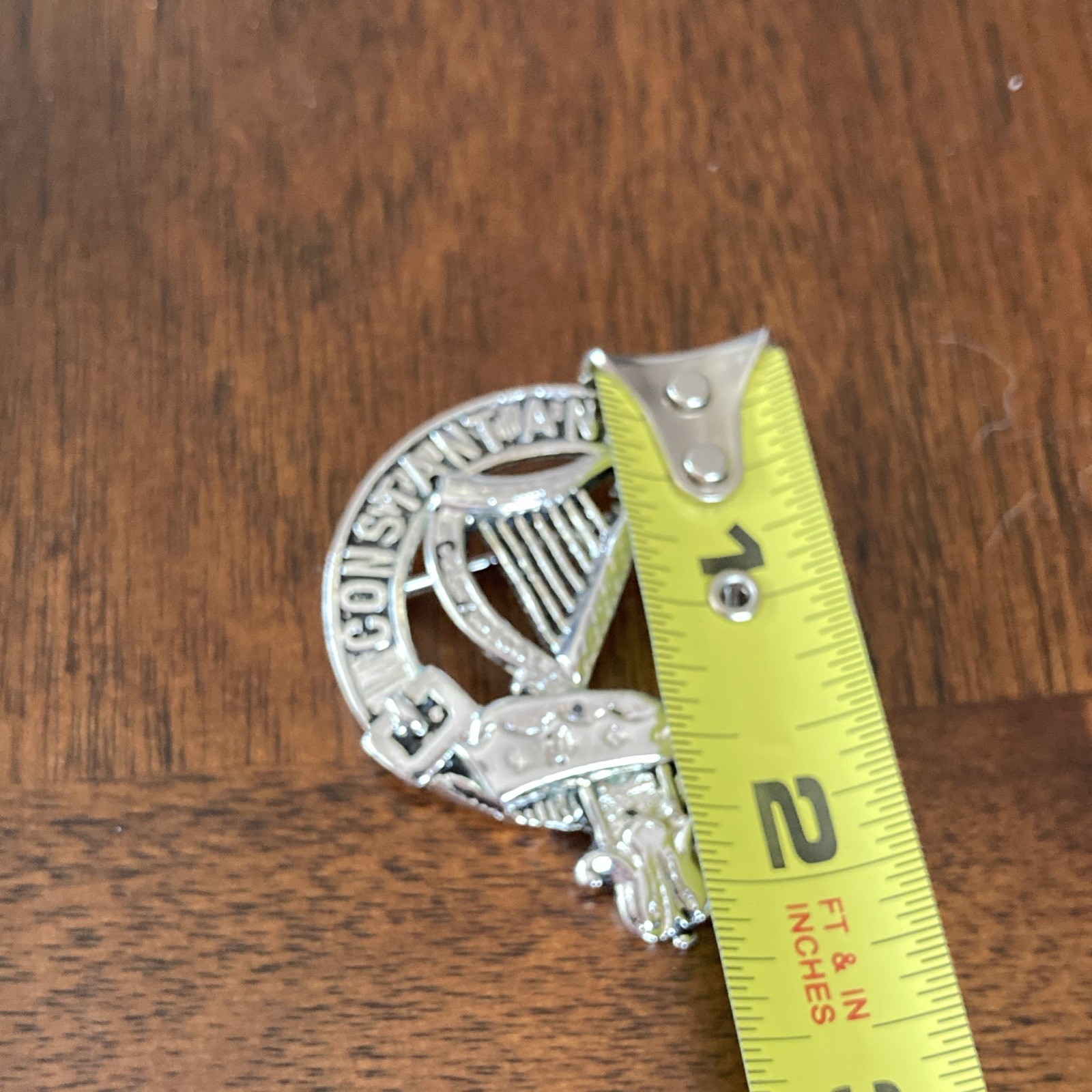 “Constant and True” Scottish Clan Rose cap badge or brooch . Fine pewter 95 mark