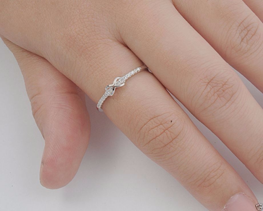 USA Seller Infinity Knot Ring Sterling Silver 925 Jewelry Gift Size Selectable