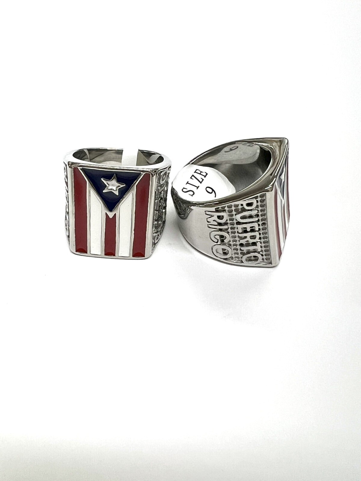 Puerto Rico stainless steel rings for men