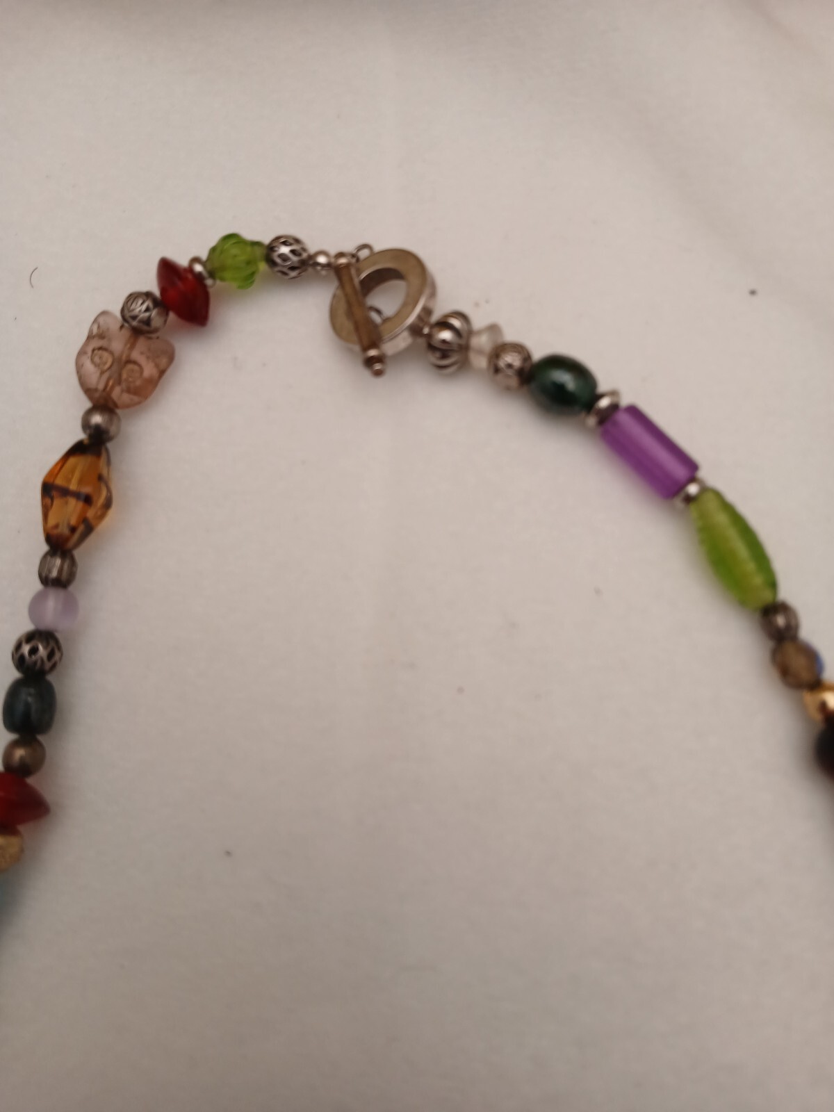Glass Beaded Multicolor Necklace Different Shapes
