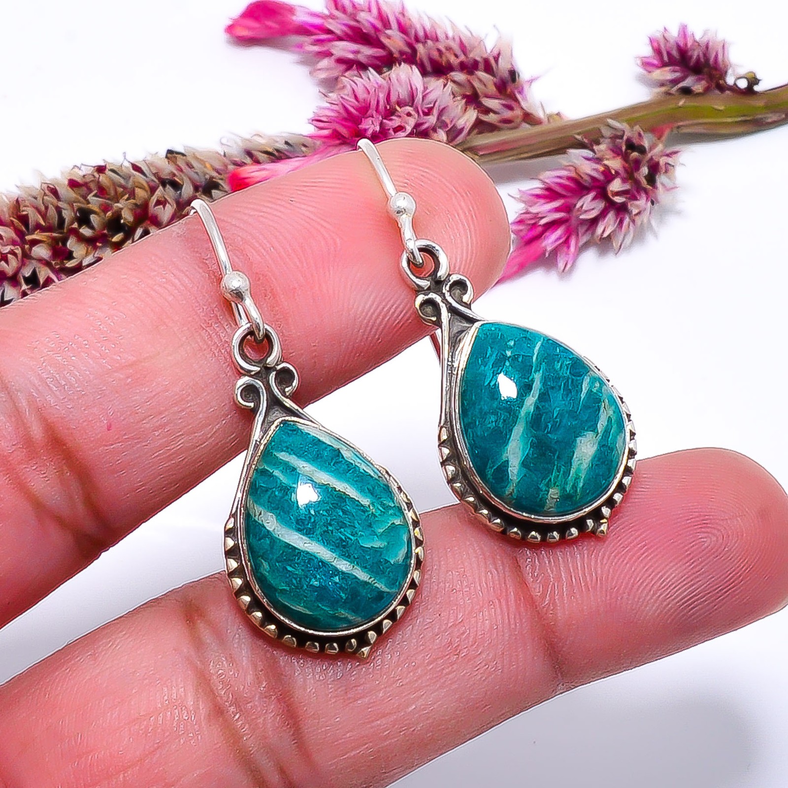 Amazonite – Colorado Mines 925 Sterling Silver Earring 1.56″ E9808116318