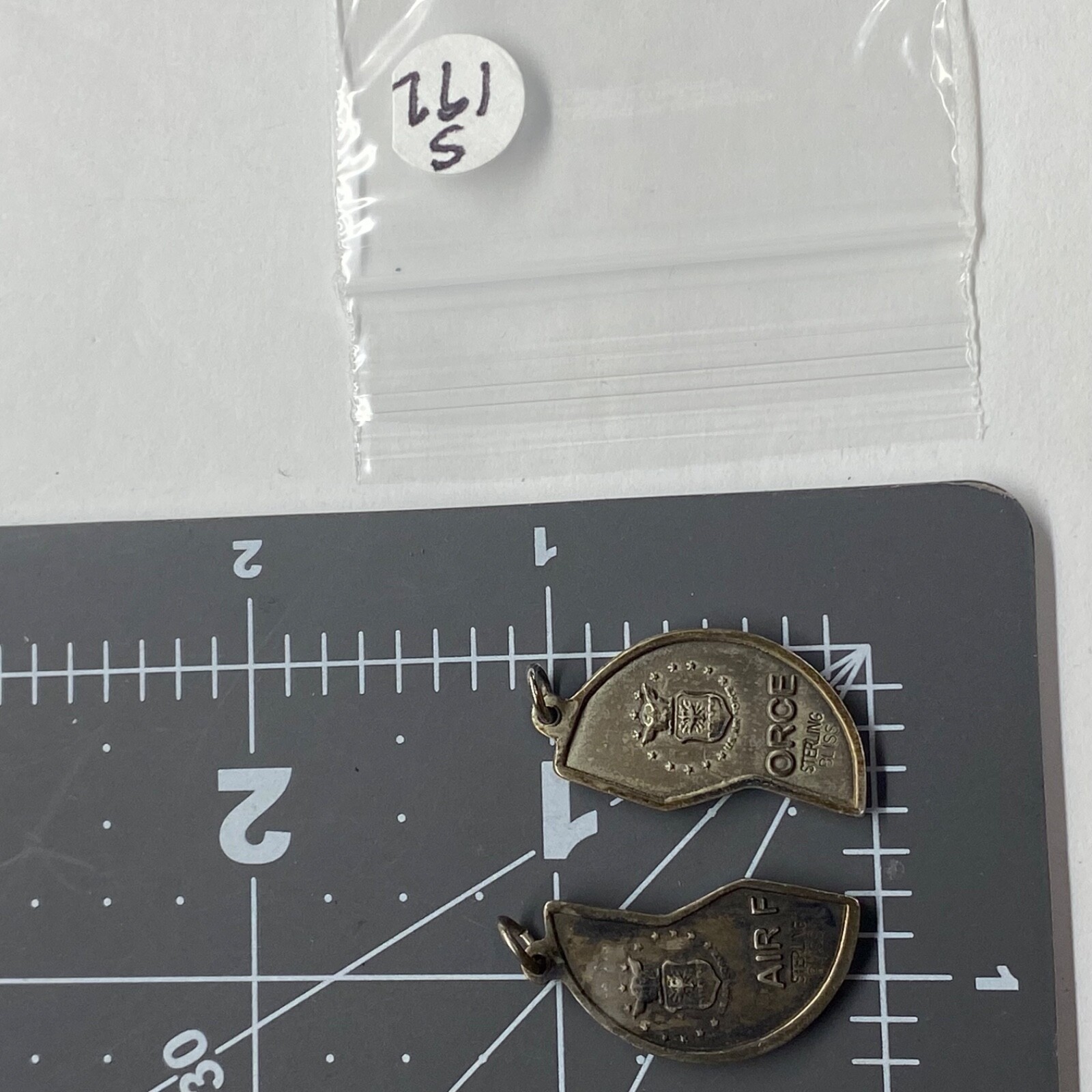 Sterling Silver Miz Pah Coin Pendant Air Force Husband Wife Best Friend Bff Love