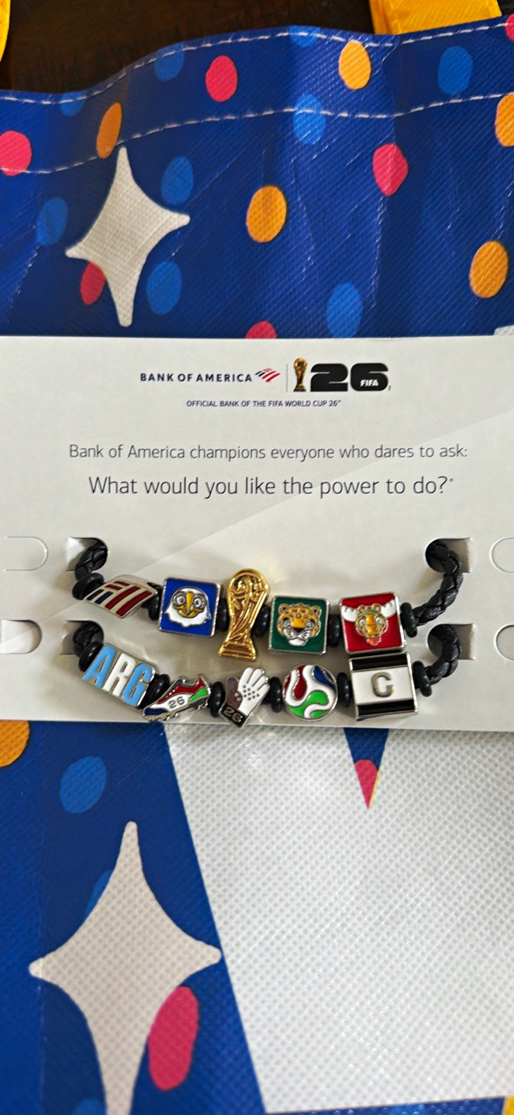 Argentina & Classic Bank of America World Cup Bracelets (VERY RARE, READ DESC)