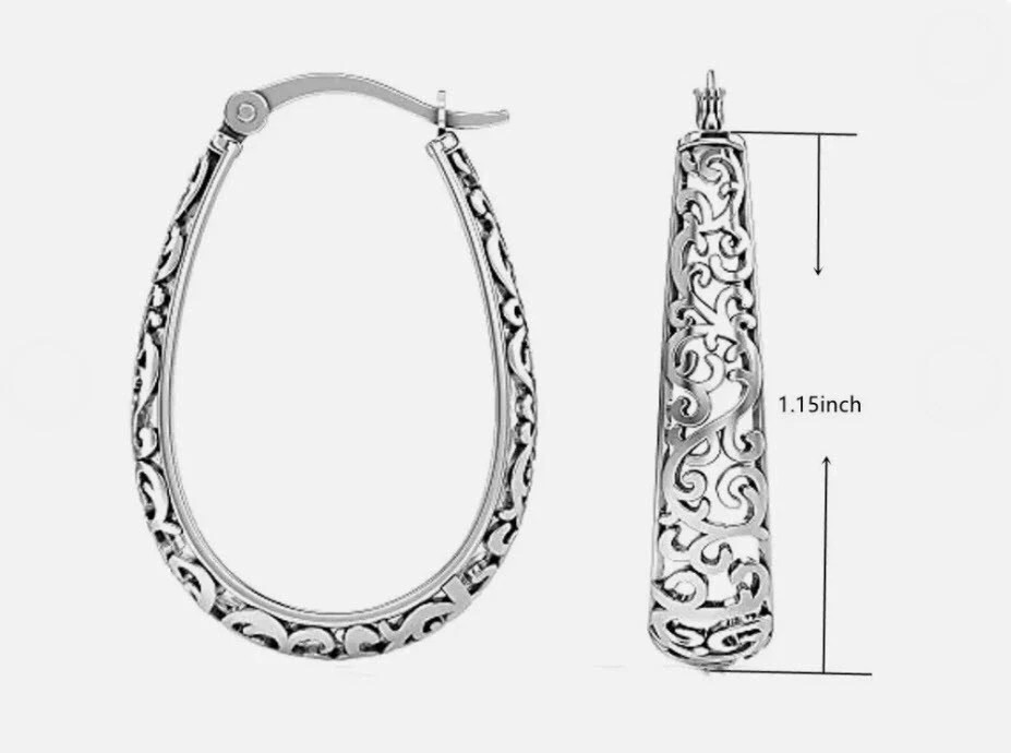 BRIGHTON BEACH Filigree Hoop.