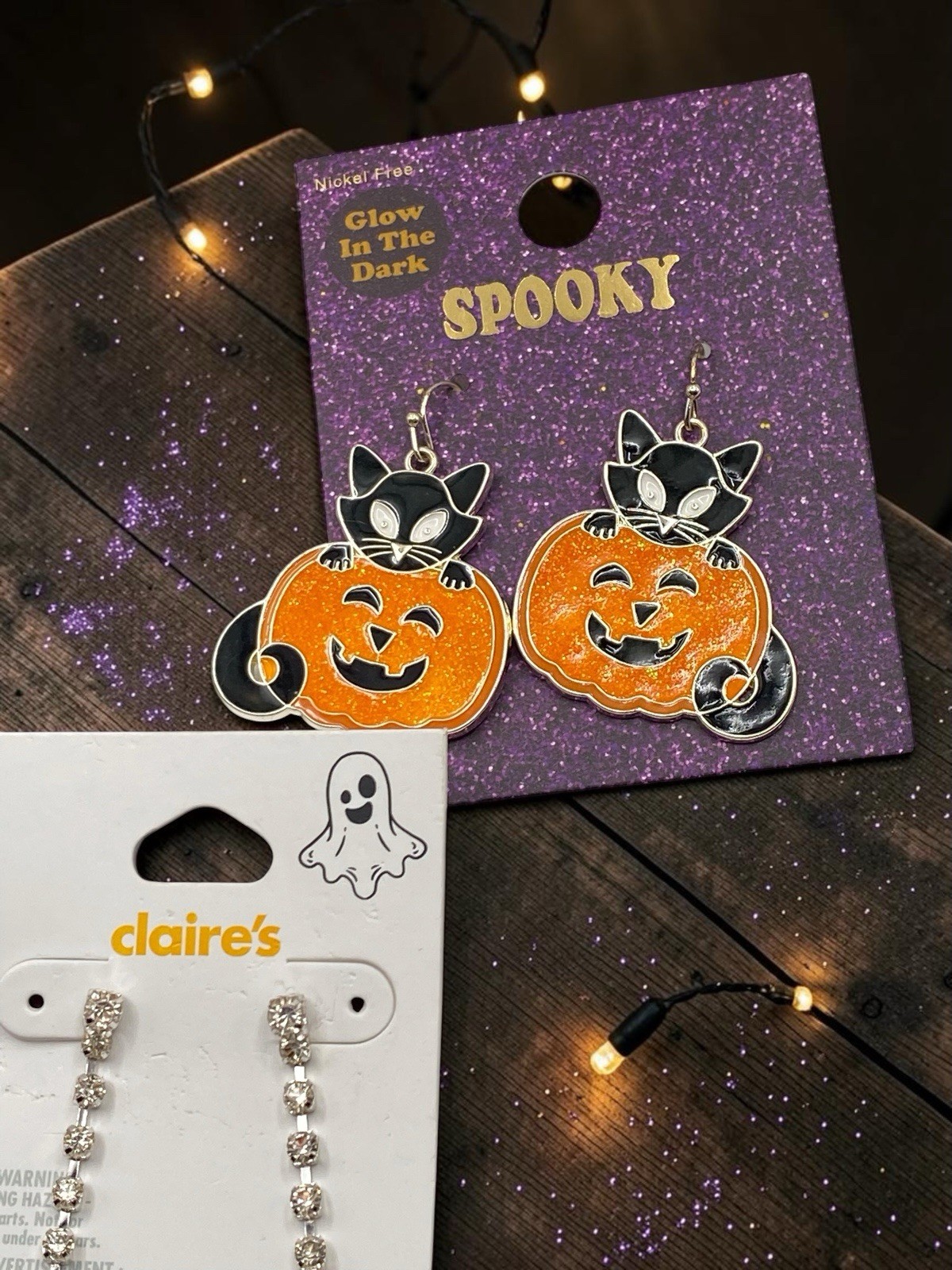 Lot Halloween Earrings Jewelry Lot Claire’s Ghost Pumpkin Spider Bat 40+ Pairs
