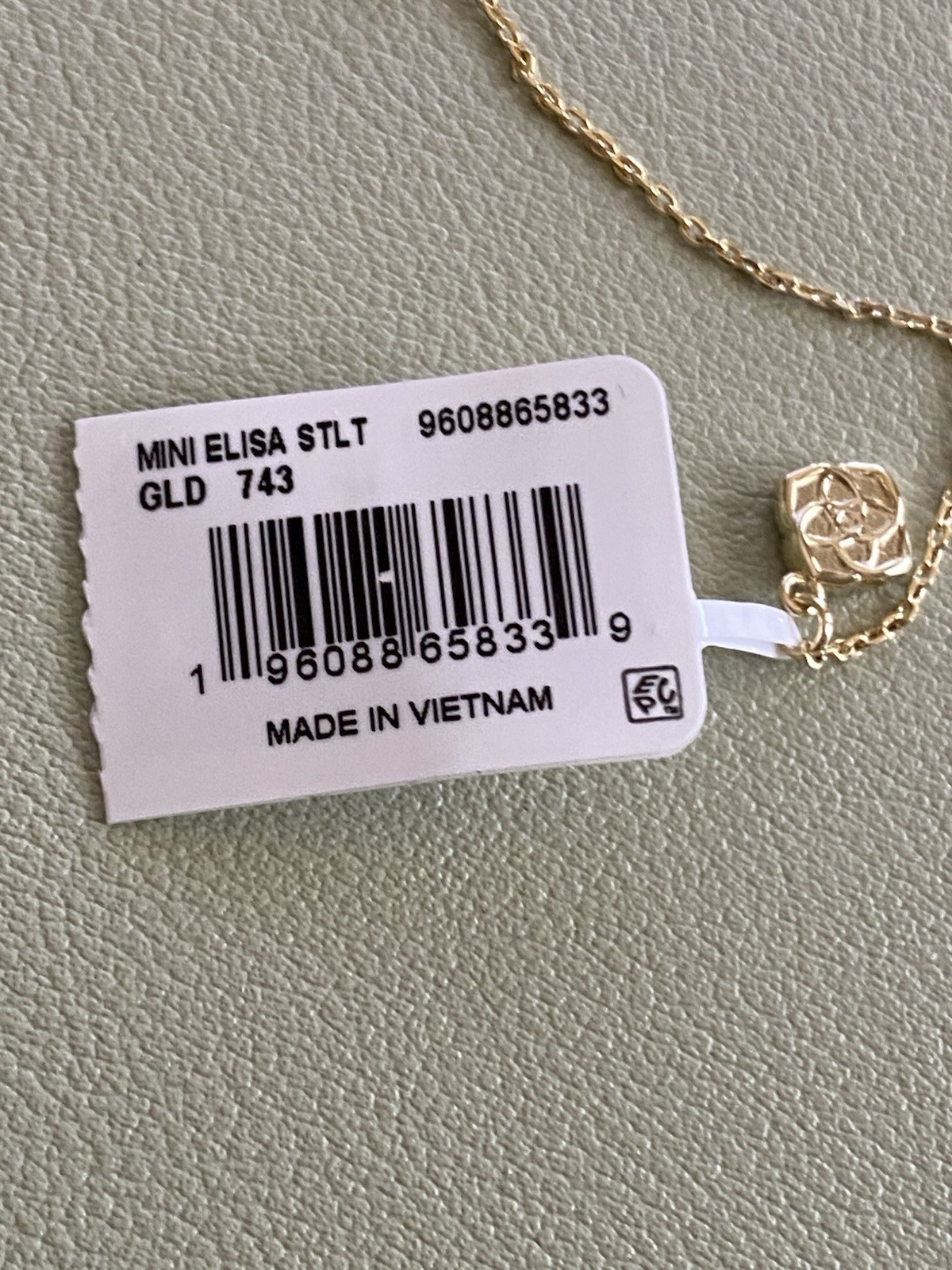 Kendra Scott Mini Elisa Gold Chain Pink Opalite Necklace 16.0 “